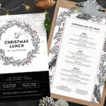 Christmas Menu Templates In Psd, Ai & Vector   Brandpacks With Regard To Christmas Menu Free Template