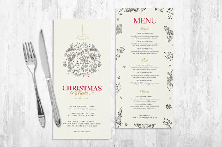 Christmas Menu Template Ideas