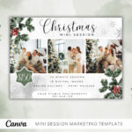 Christmas Mini Session Template: Holiday Photography Marketing, Canva Xmas  Flyer Pertaining To Christmas Mini Session Template