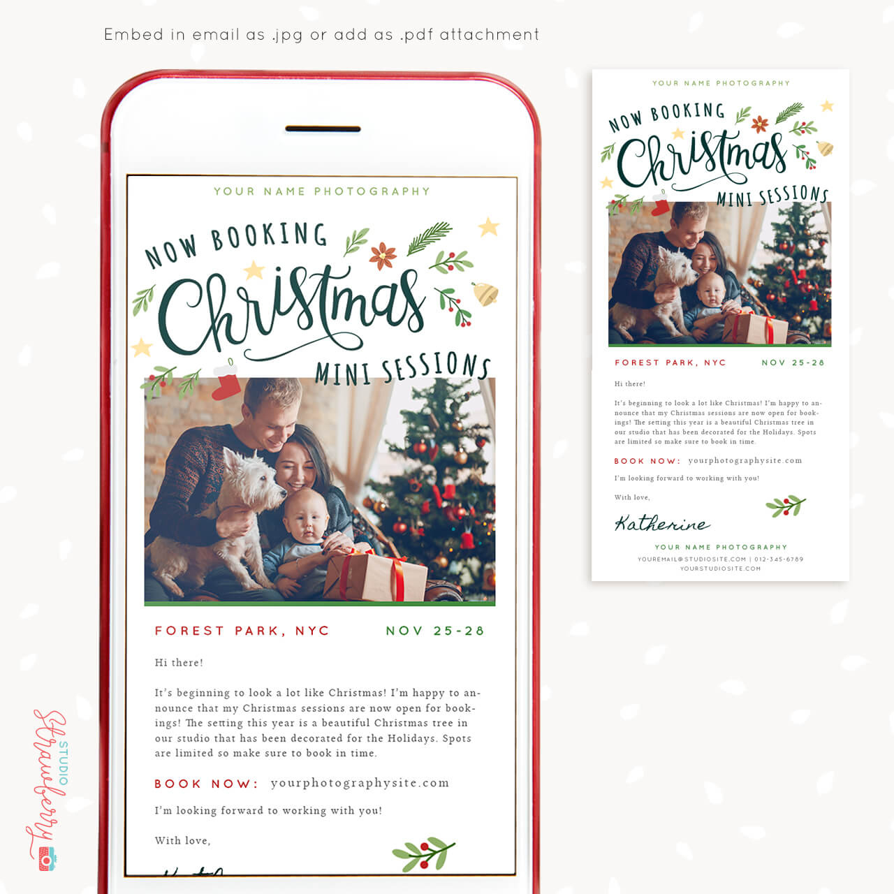 Christmas Mini Sessions Email Newsletter Template For throughout Christmas Mini Session Template