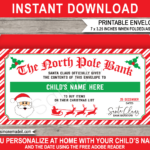 Christmas Money Envelope (From Santa)   Red & Green In Christmas Money Envelope Template Free Download