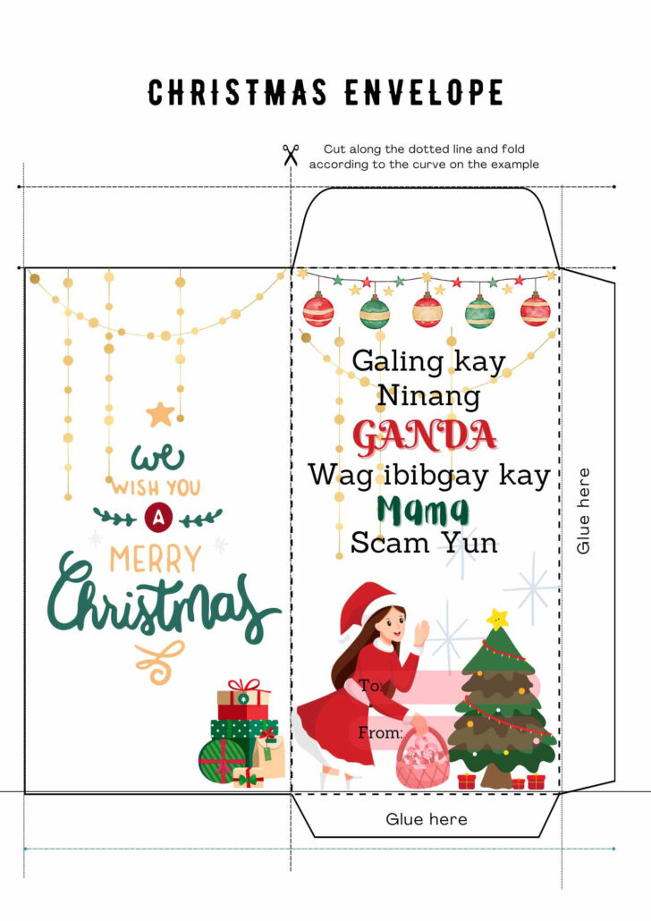 Christmas Money Envelope Template Free Download Christmas Money Envelope Template Free Download