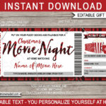 Christmas Movie Night Ticket Vorlage: Bearbeitbarer With Regard To Christmas Movie Ticket Template