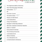 Christmas Movie Night Tickets And Checklist, Free Printable Set Throughout Christmas Movie List Template