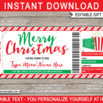 Christmas Movie Ticket Gift Template | Family Movie Night Gift Voucher Regarding Christmas Movie Ticket Template Free