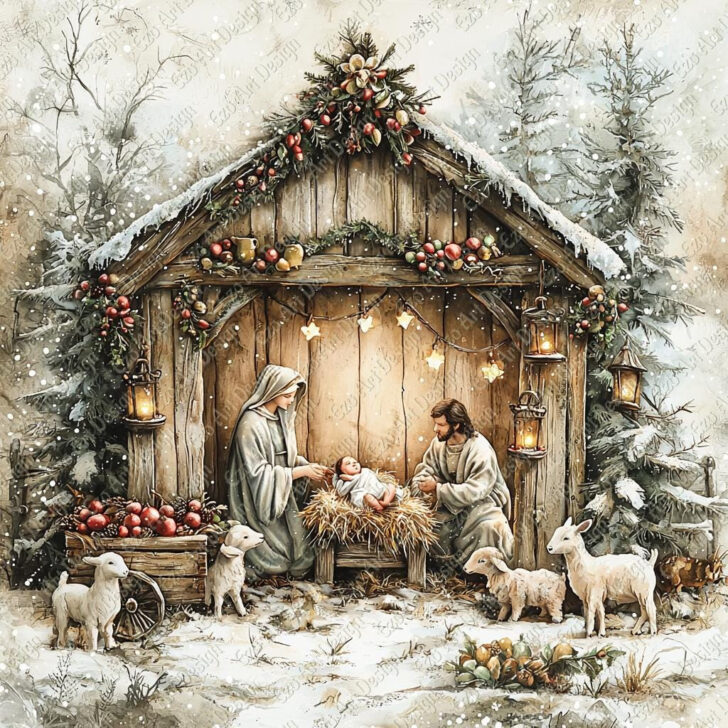 Christmas Nativity Scene Template Christmas Nativity Scene Template