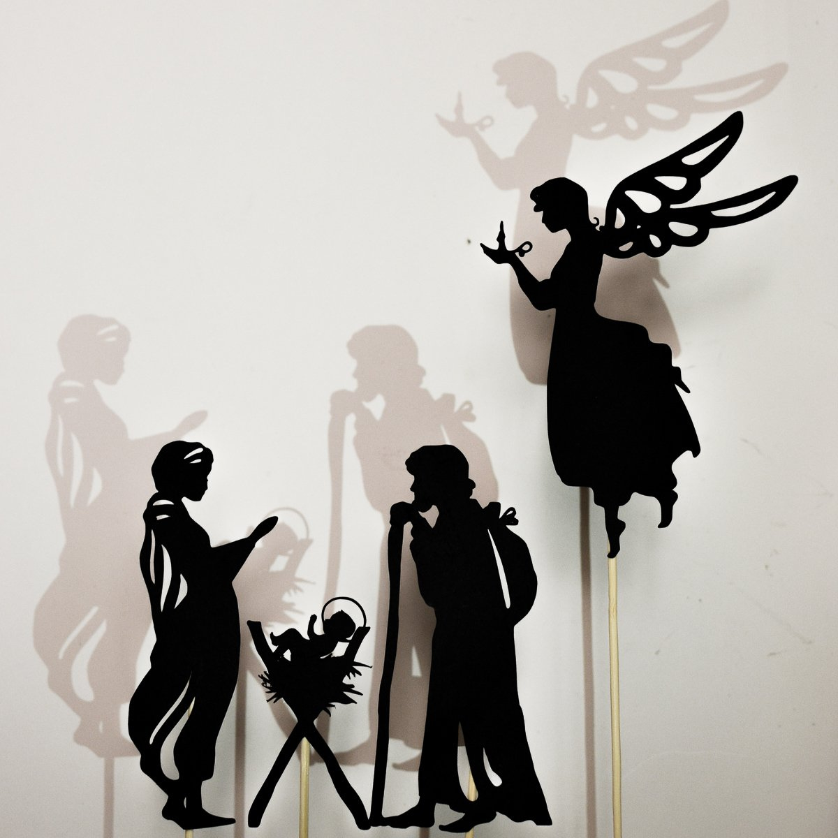 Christmas Nativity Scene Shadow Puppet Printables for Christmas Shadow Puppets Template