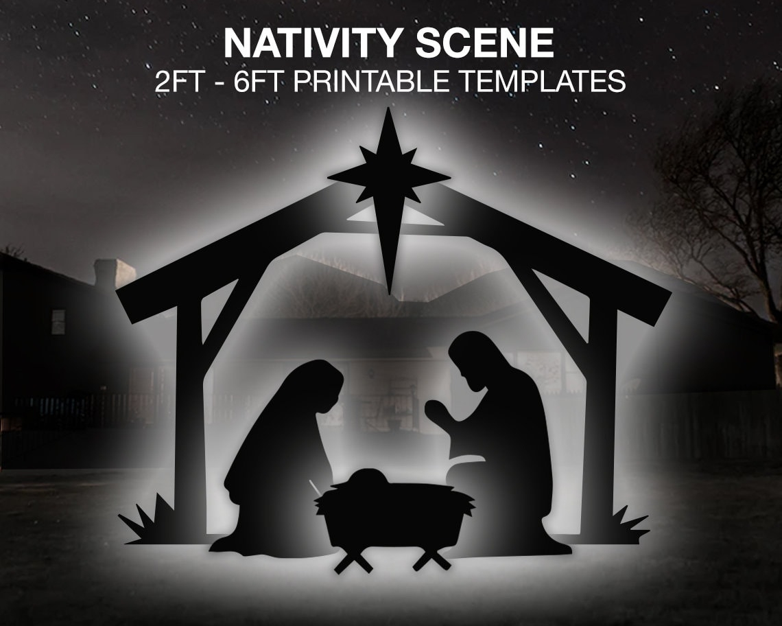 Christmas Nativity Template Printable || Trace And Cut Nativity within Christmas Nativity Scene Template