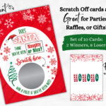 Christmas Naughty Or Nice Scratch Off Cards | Set Of 10 Cards Inside Christmas Scratch Off Template