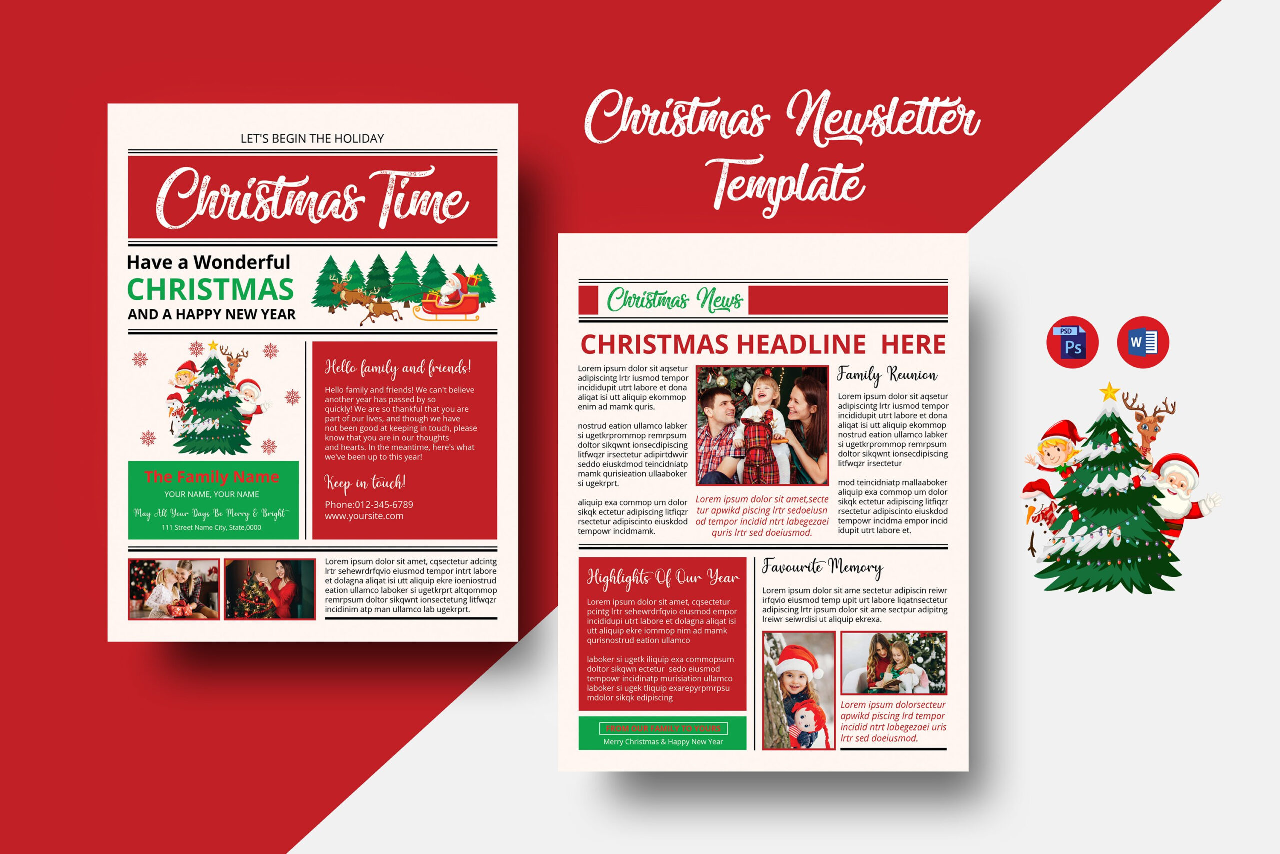 Christmas Newsletter Template (1060900) in Christmas Newsletter Template Free Download