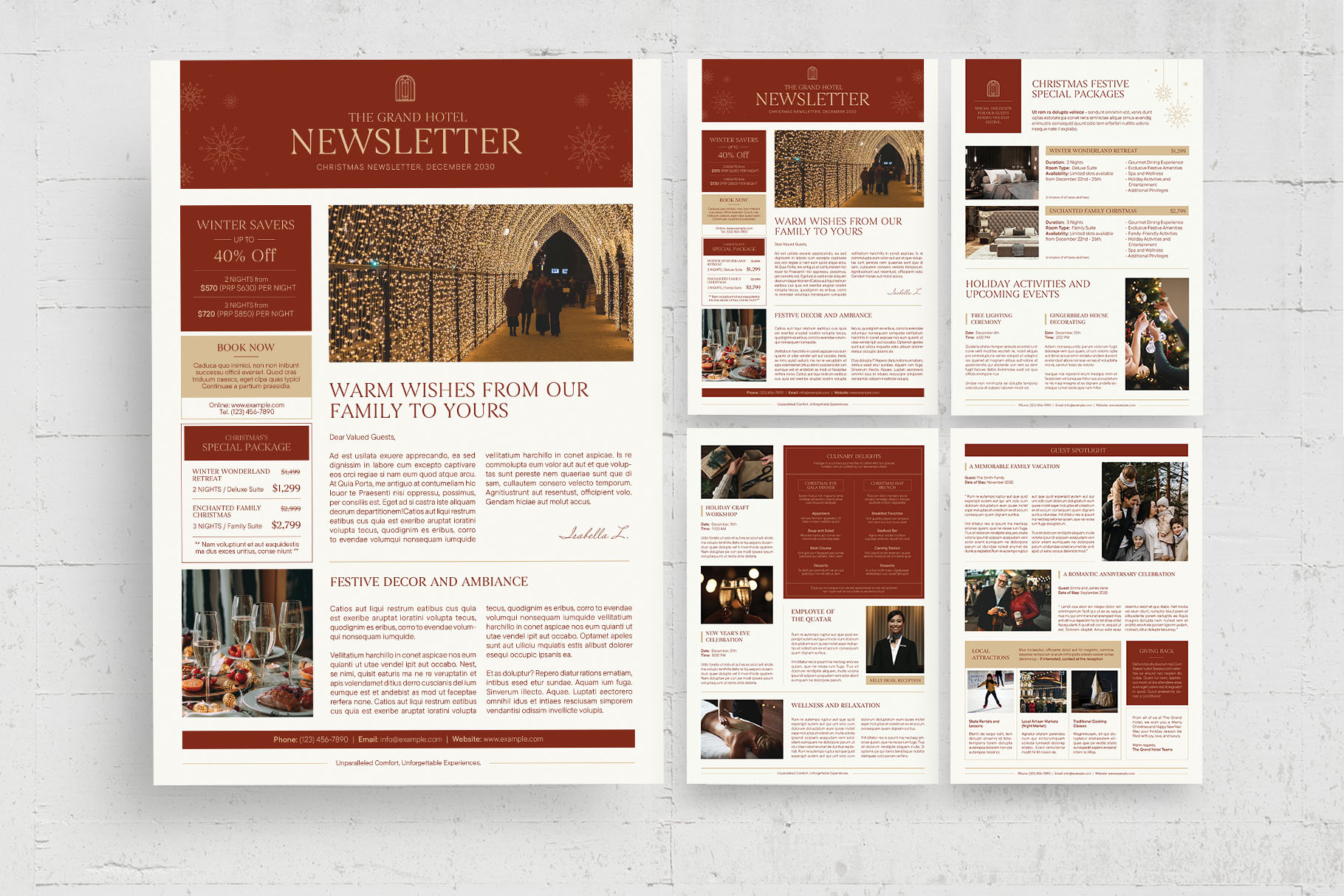 Christmas Newsletter Template - Brandpacks inside Christmas Newsletter Template