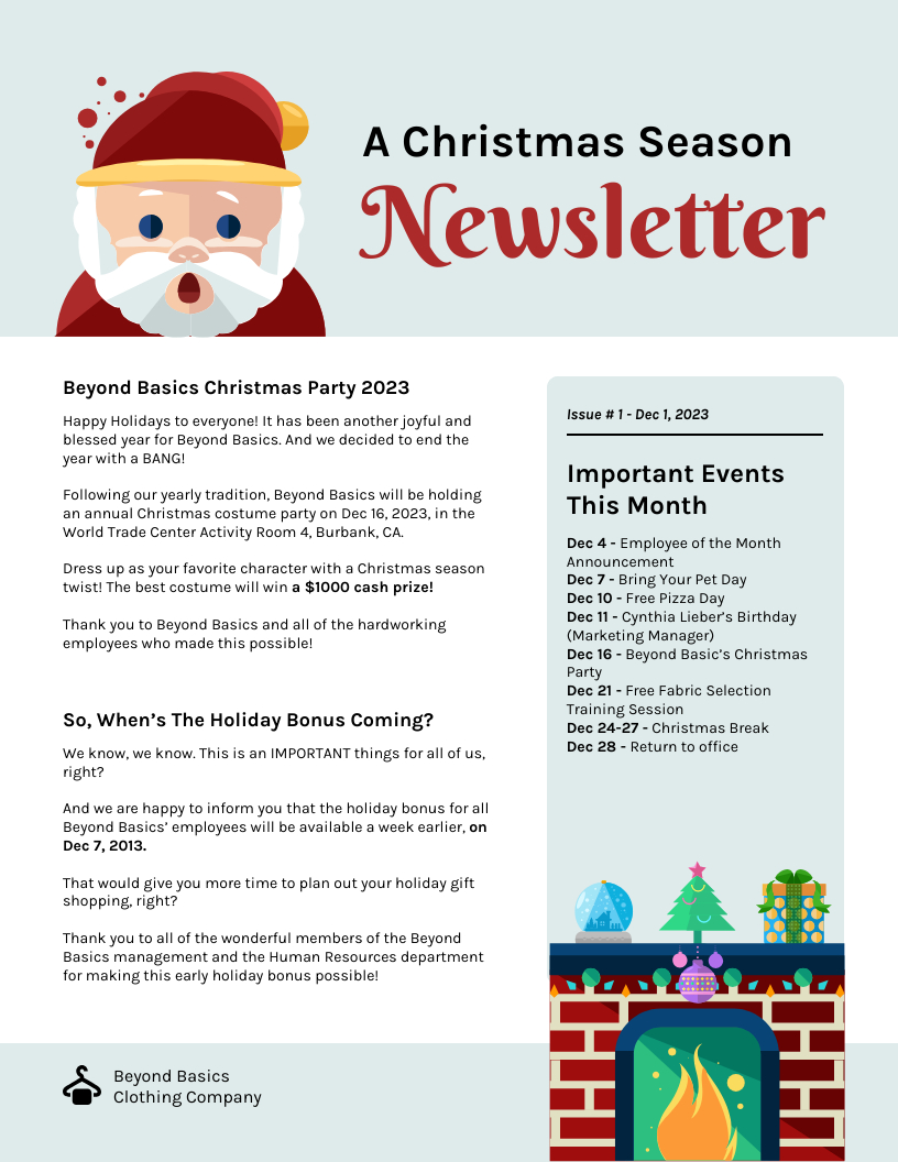 Christmas Newsletter Template - Venngage for Christmas Newsletter Template Free