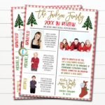 Christmas Newsletter Year In Review Template, Holiday Family Regarding Christmas Letter Year In Review Template