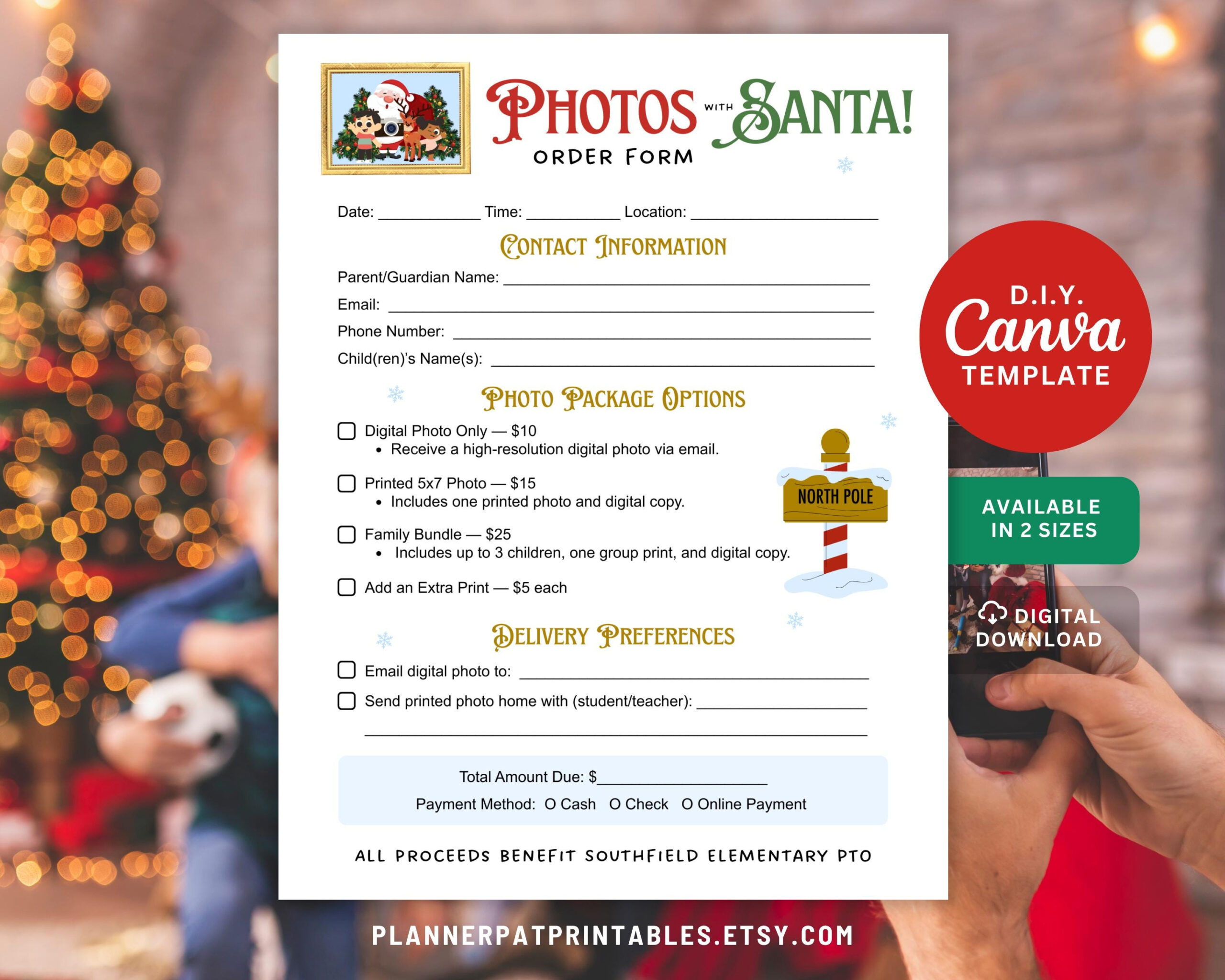 Christmas Order Form - Etsy in Christmas Order Form Template