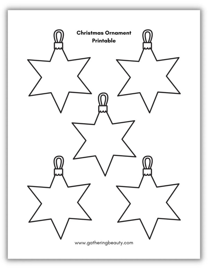 Christmas Ornament Template For Preschoolers