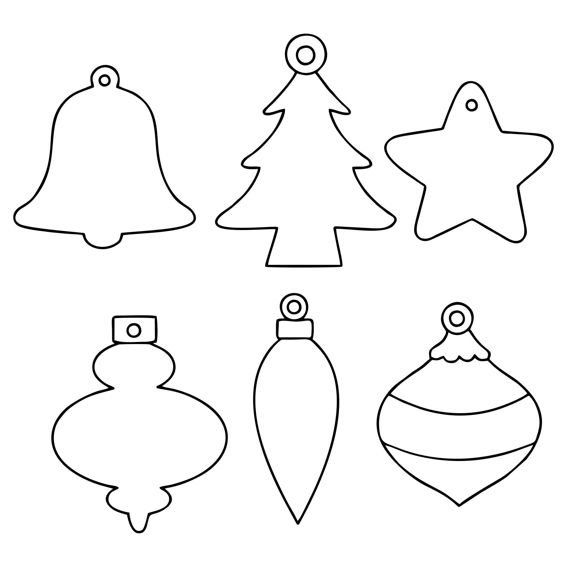 Christmas Ornament Shapes - 15 Free Pdf Printables | Printablee intended for Christmas Ornament Shape Template
