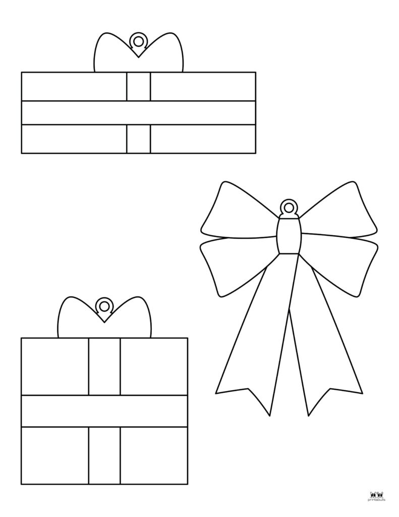 Christmas Ornament Templates &amp;amp; Coloring Pages | Printabulls inside Christmas Present Template Printable