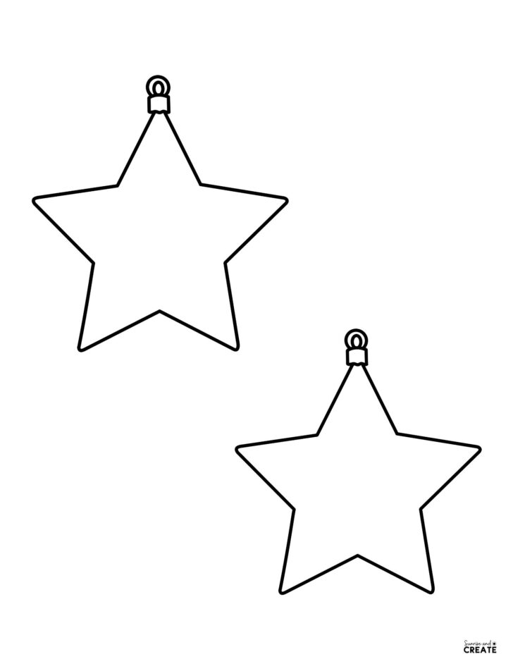 Christmas Star Ornament Template