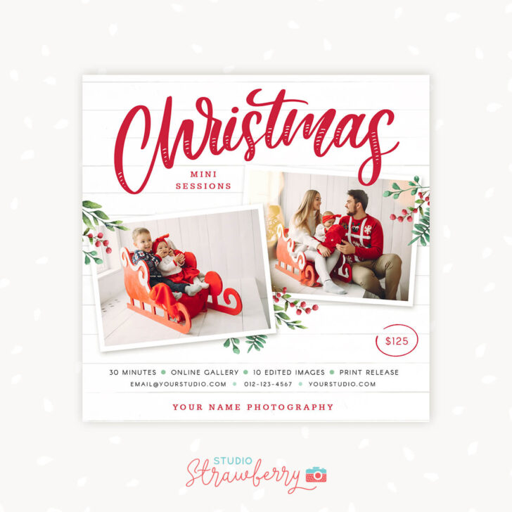 Christmas Mini Template Free Christmas Mini Template Free