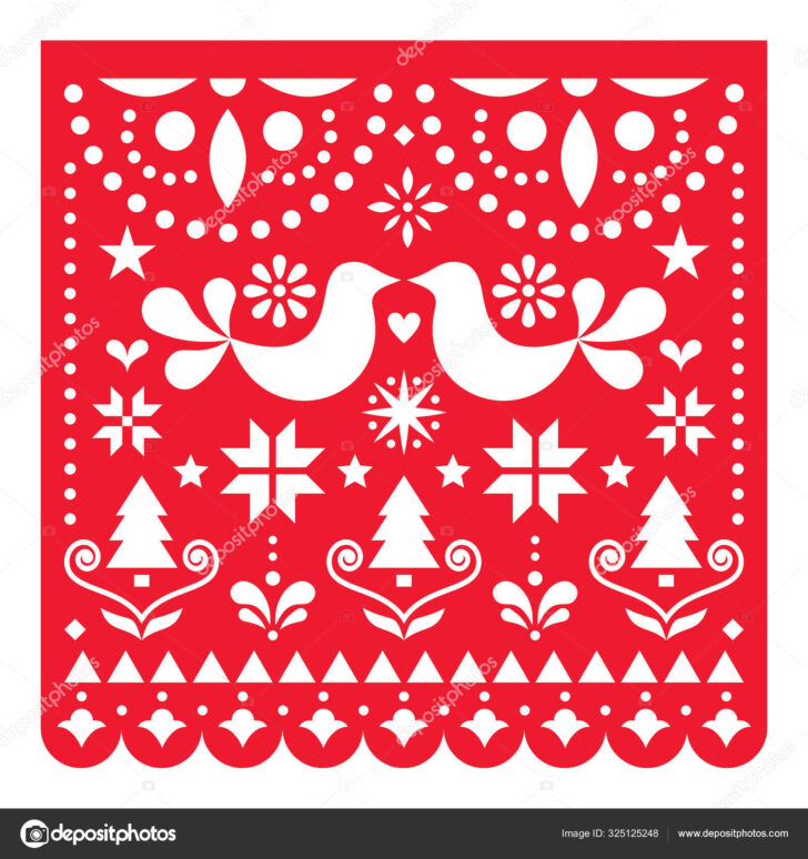 Christmas Papel Picado Template Christmas Papel Picado Template