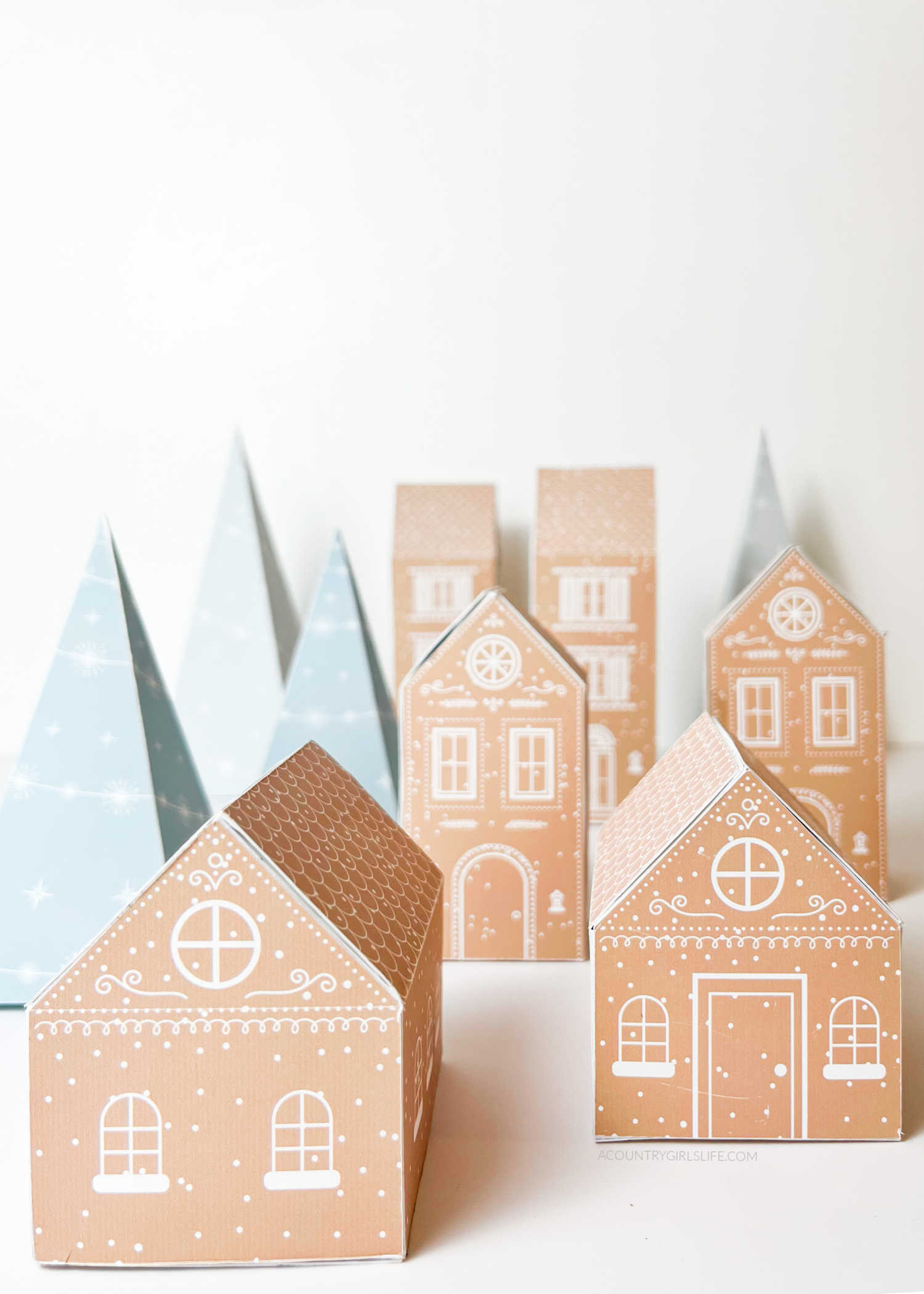 Christmas Paper Village (Diy Free Printables!) - A Country Girl&amp;#039;S Life within Christmas Paper Village Template
