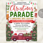 Christmas Parade Flyer Editable Template, Holiday Parade Flyer Intended For Christmas Parade Flyer Template