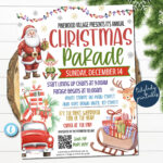 Christmas Parade Flyer: Holiday Festival, Craft Show Template With Christmas Parade Flyer Template