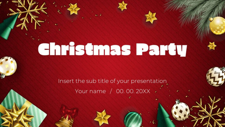 Christmas Party Slides Template Christmas Party Slides Template