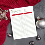 Christmas Party Guest List, Editable Holiday Planner, Rsvp Tracker In Christmas Party List Template