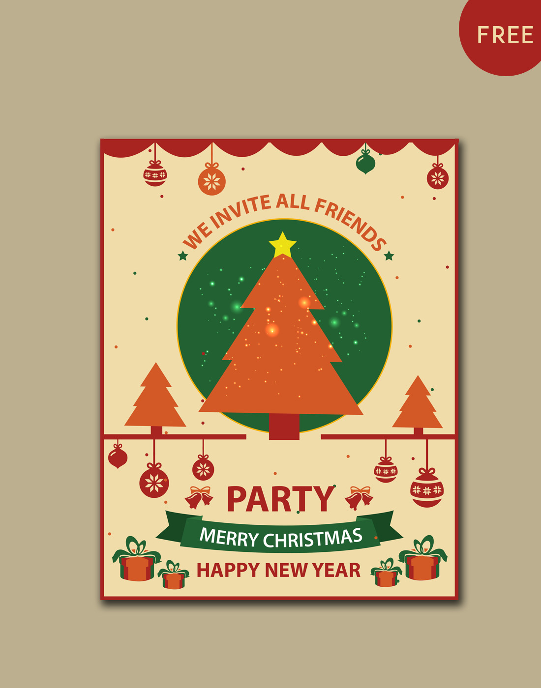 Christmas Party Invitation Template intended for Christmas Party Invitation Template Photoshop