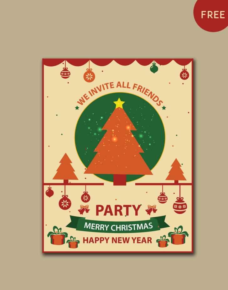 Christmas Party Invitation Template Psd Christmas Party Invitation Template Psd