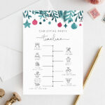 Christmas Party Itinerary Template, Christmas Party Timeline For Christmas Party Timeline Template