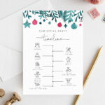 Christmas Party Itinerary Template, Christmas Party Timeline Pertaining To Christmas Party Itinerary Template