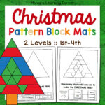 Christmas Pattern Block Mats   Mamas Learning Corner In Christmas Pattern Block Template