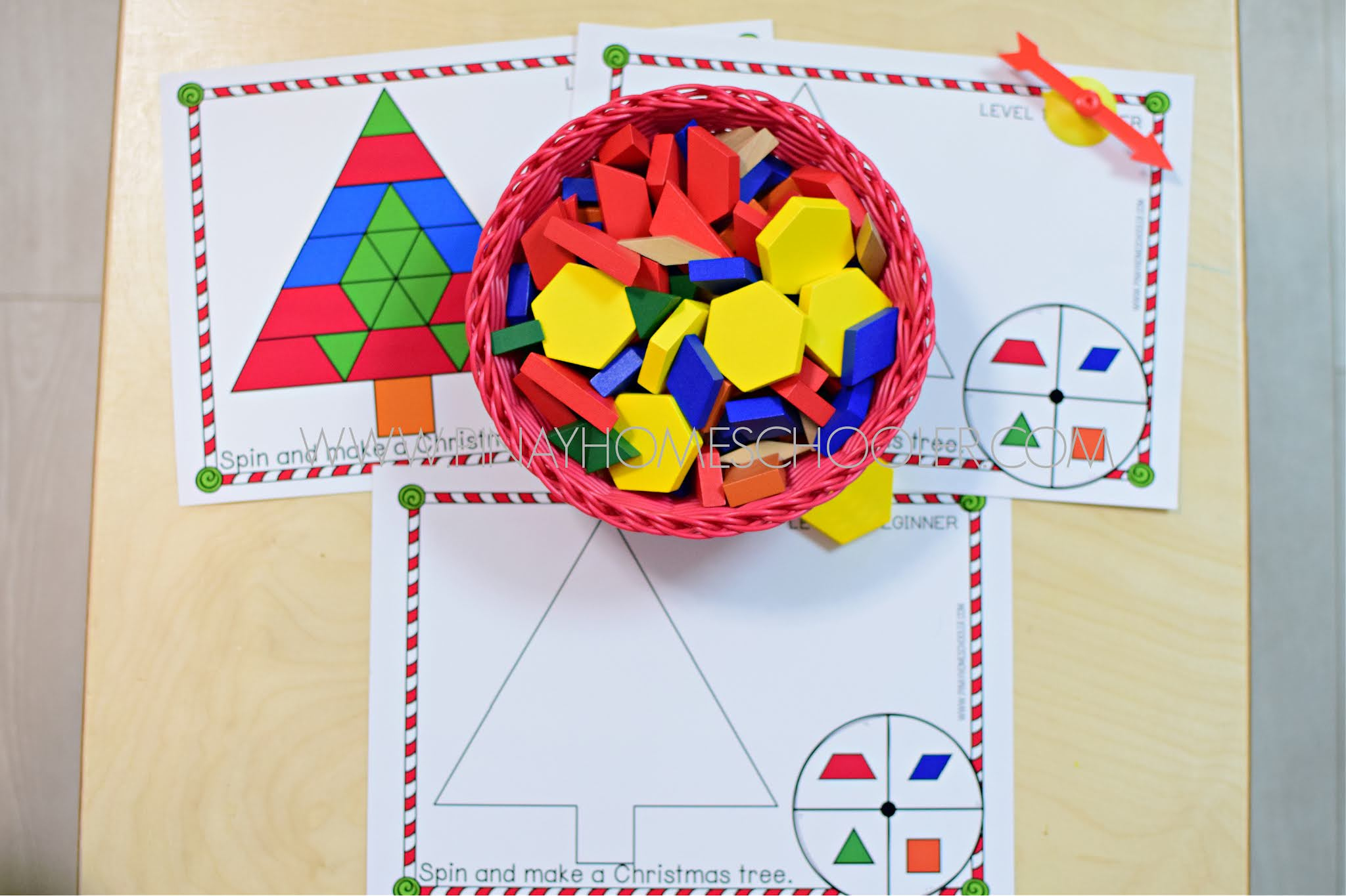 Christmas Pattern Blocks Spin And Build | The Pinay Homeschooler with Christmas Pattern Block Template