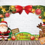 Christmas Photo Booth Frame, Digital File Only   Etsy Within Christmas Photo Booth Frame Template