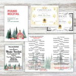Christmas Piano Recital Program Template | Holiday Recital In Christmas Piano Recital Program Template Free