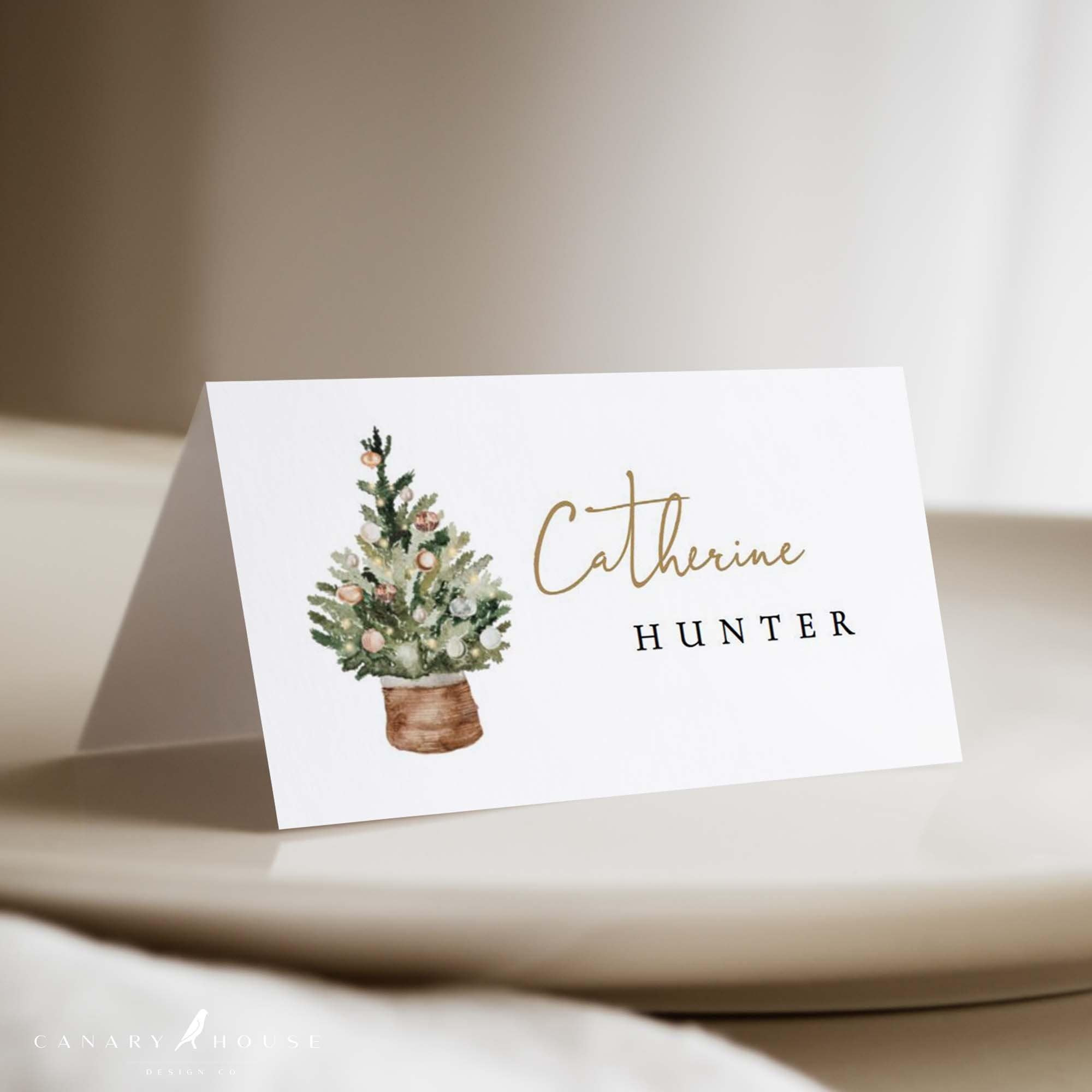 Christmas Place Card Template, Printable Christmas Place Cards with regard to Christmas Place Names Template