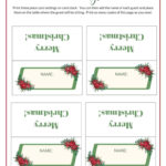Christmas Place Cards Printables   Diy Templates With Regard To Christmas Table Name Cards Template