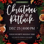 Christmas Potluck Event Flyer Template | Free Psd Downloads Within Christmas Potluck Invitation Template Free