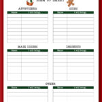 Christmas Potluck Sign Up Sheet Free Printable Within Christmas Sign Up Template