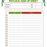 Christmas Potluck Sign Up Sheets (Free Printables) Inside Christmas Party Food List Template