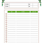 Christmas Potluck Sign Up Sheets (Free Printables) Throughout Christmas Sign Up Sheet Template Free