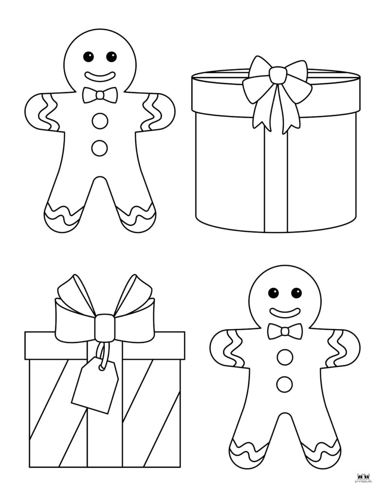 Christmas Present Coloring Pages - 25 Free Pages | Printabulls pertaining to Christmas Present Template To Colour
