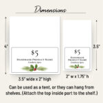 Christmas Price Tag, Table Tent Card Template, Shelf Price Card In Christmas Table Tent Template