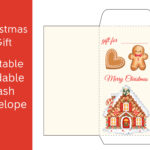 Christmas Printable Cash Envelope, Christmas Cash, Money Envelope Inside Christmas Money Envelope Template