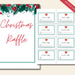 Christmas Raffle Tickets, Printable Holiday Raffle Tickets In Christmas Raffle Tickets Template