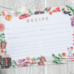 Christmas Recipe Card Printable   Holiday Recipe Card Download Within Christmas Recipe Template