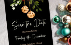 Christmas Save The Date Editable Template Instant Download pertaining to Christmas Save the Date Template Free