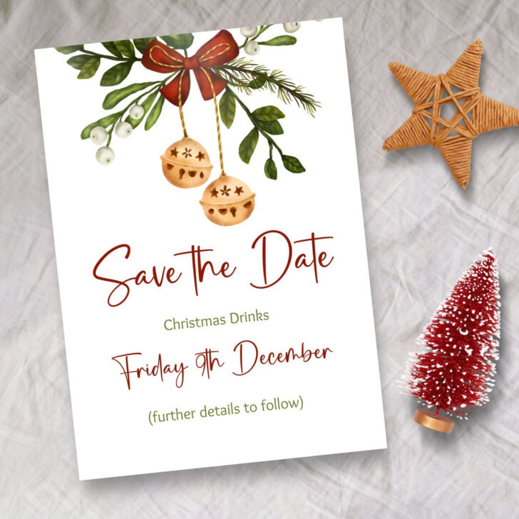 Christmas Save the Date Free Template